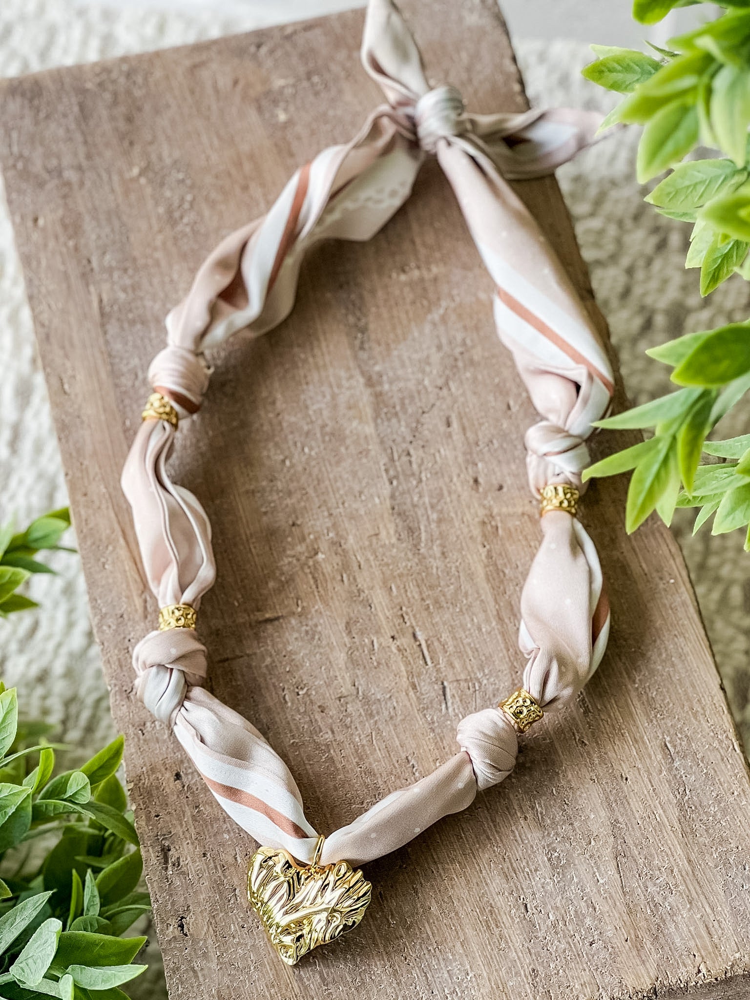 Scarf Tie Charm Necklace