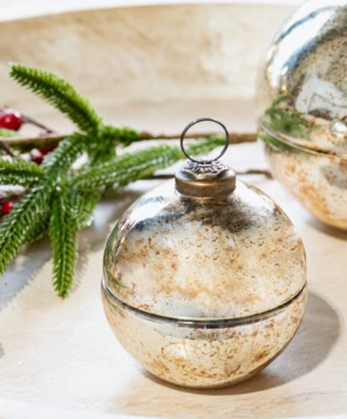 3" Gold Ornament Jar