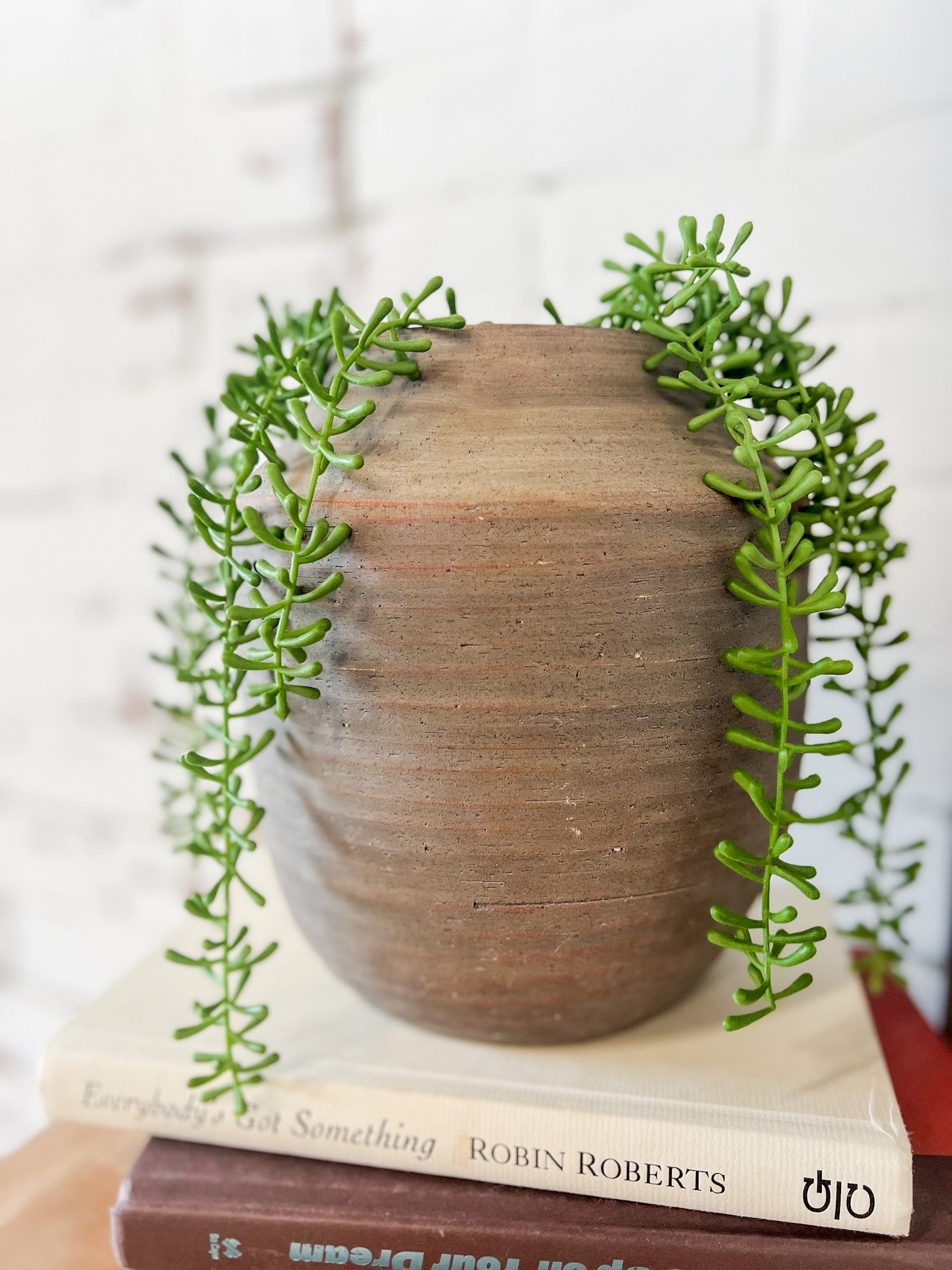 Natural Stripe Ceramic Vase