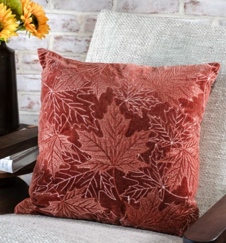 Auburn Leaves Pillow | 18x18"