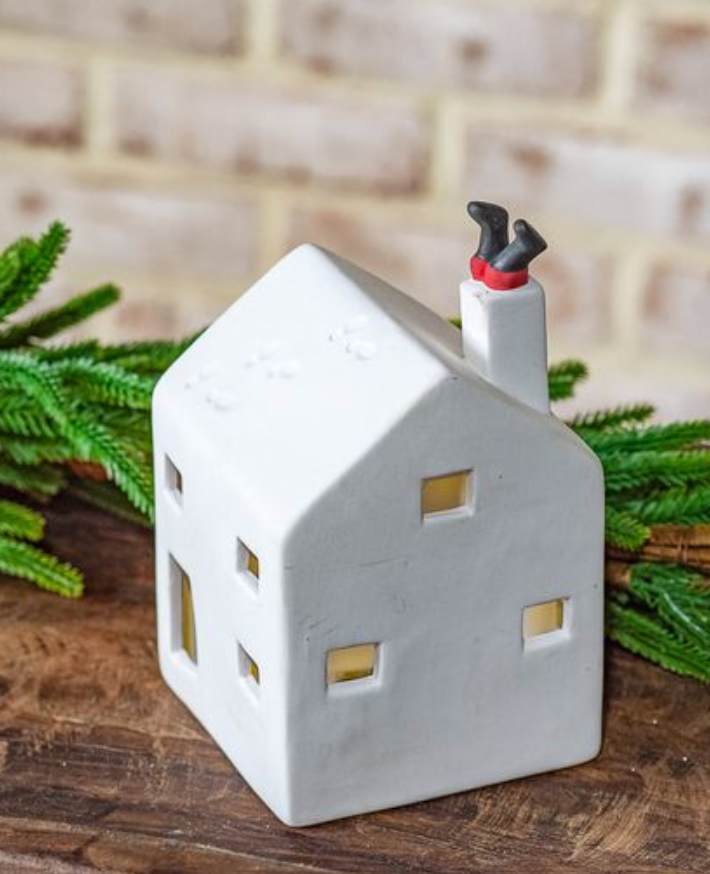 5.5" Santa Boots in Chimney House