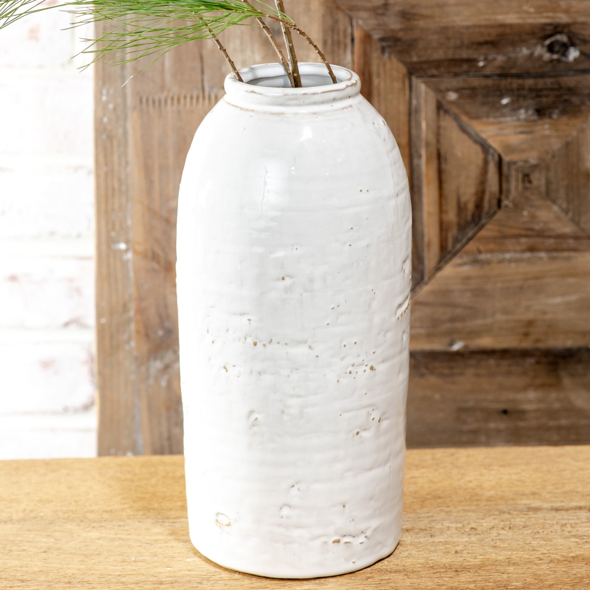 11.2 White Ceramic Vase