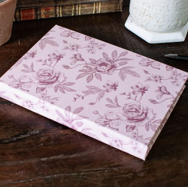 8" Lilac Floral Notebook