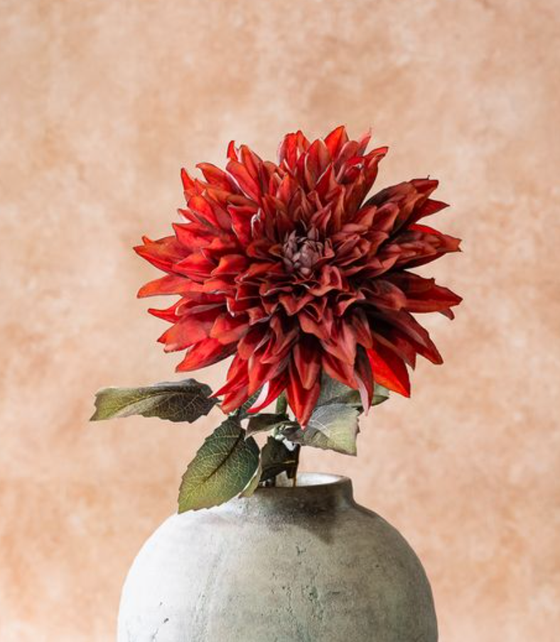 27" Orange Dahlia Branch