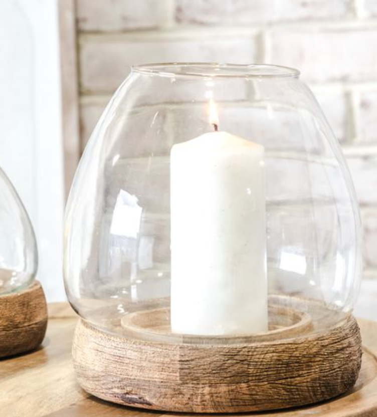 Candle Holder Wood Base