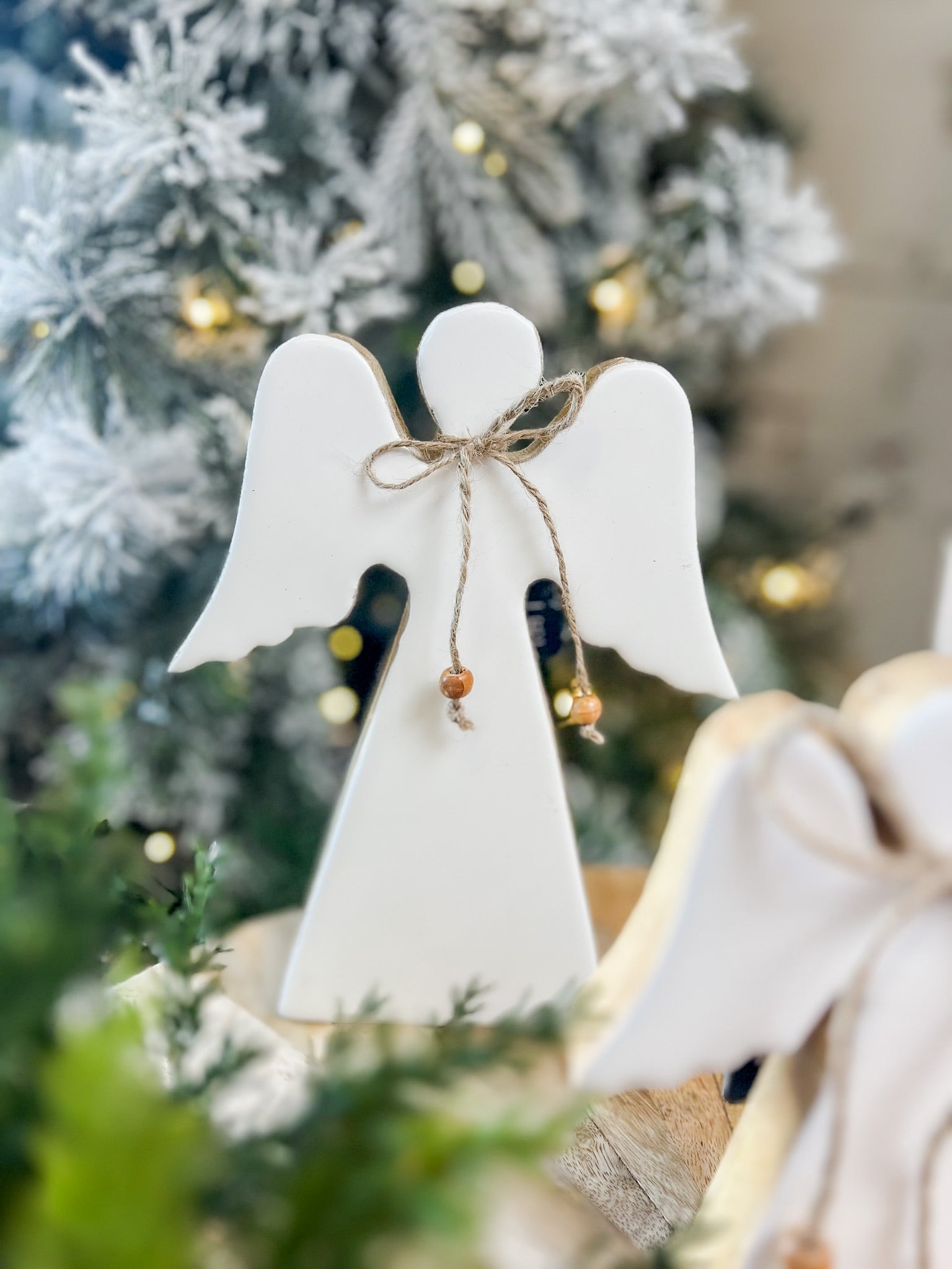 Wood Enamelware Angel
