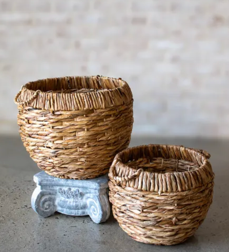 Water Hyacinth Round Baskets