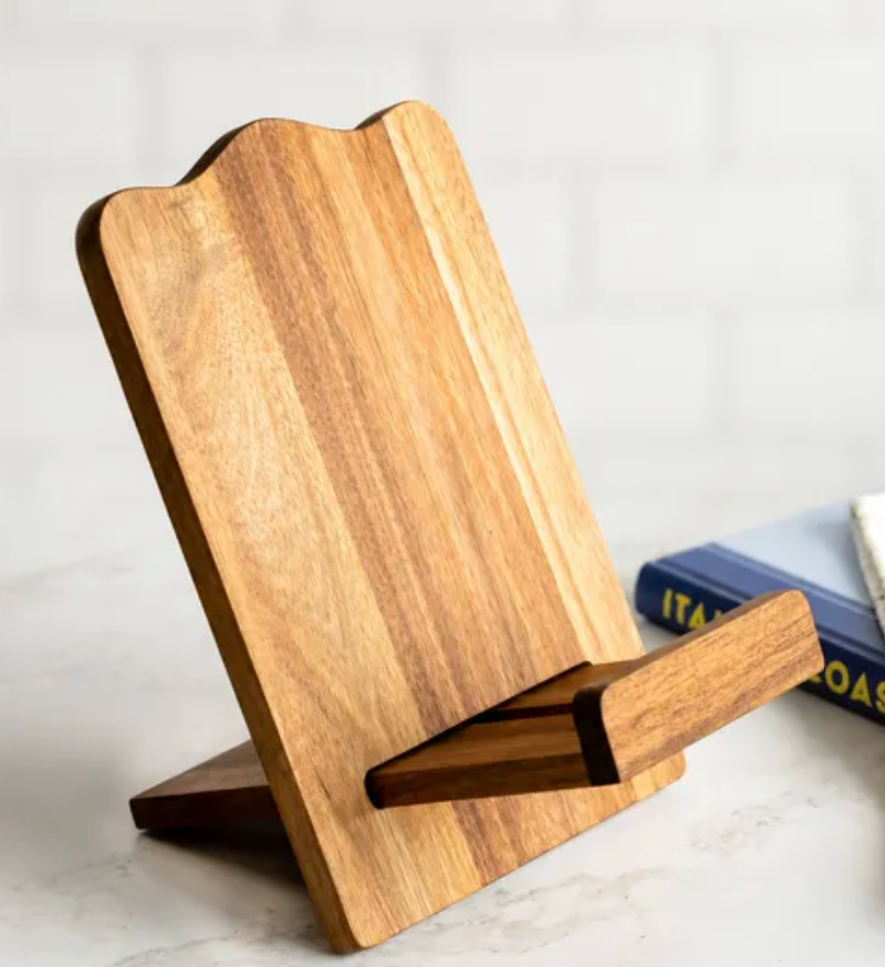 12" Acacia Wood Cookbook Stand