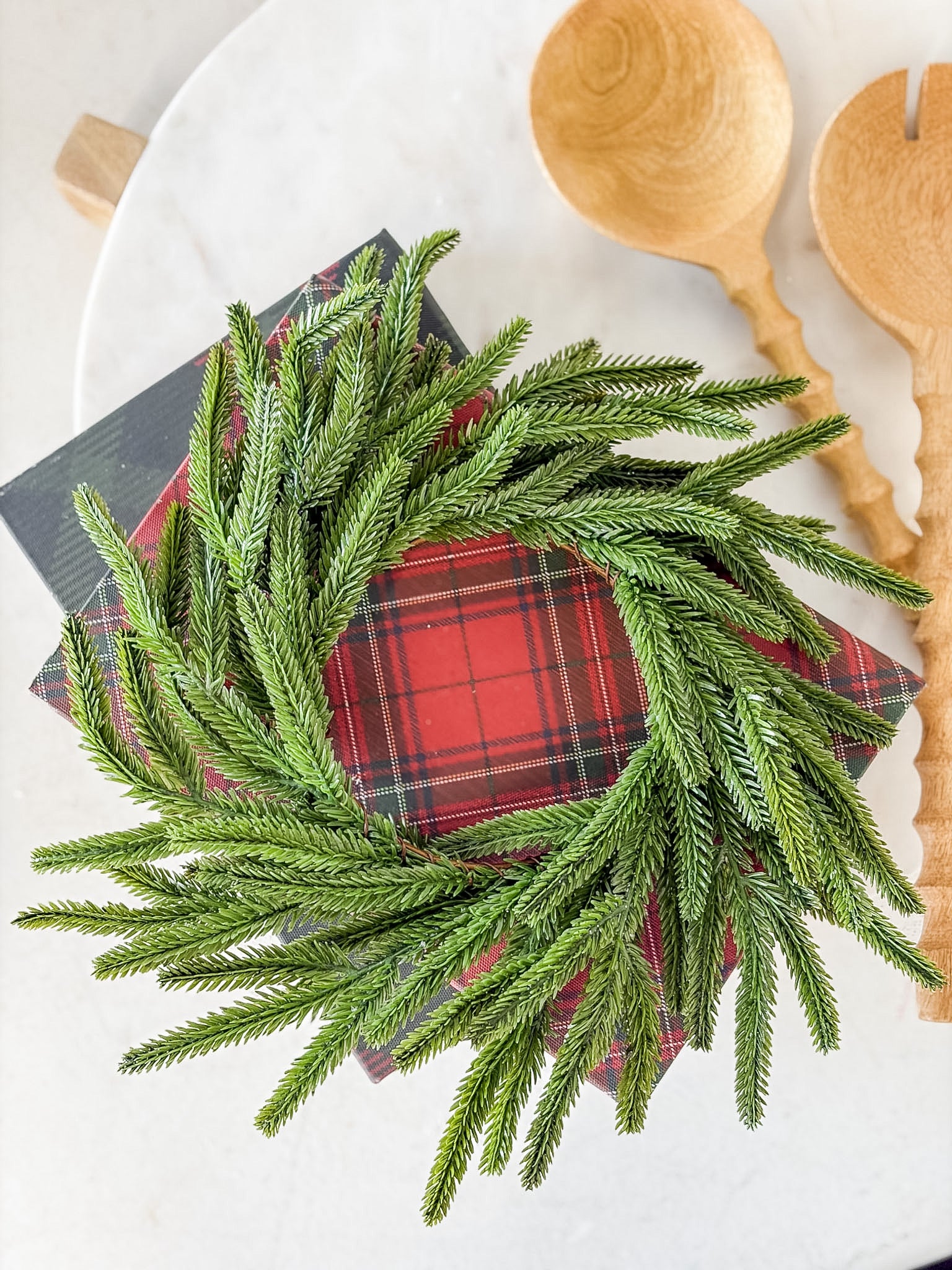 6.5" Pine Candle Ring