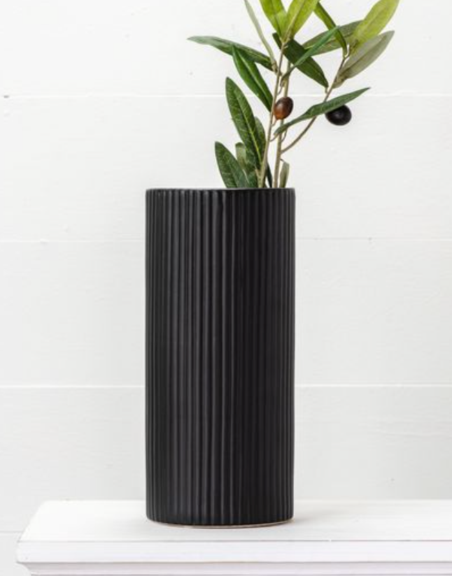 Black Lined Vase