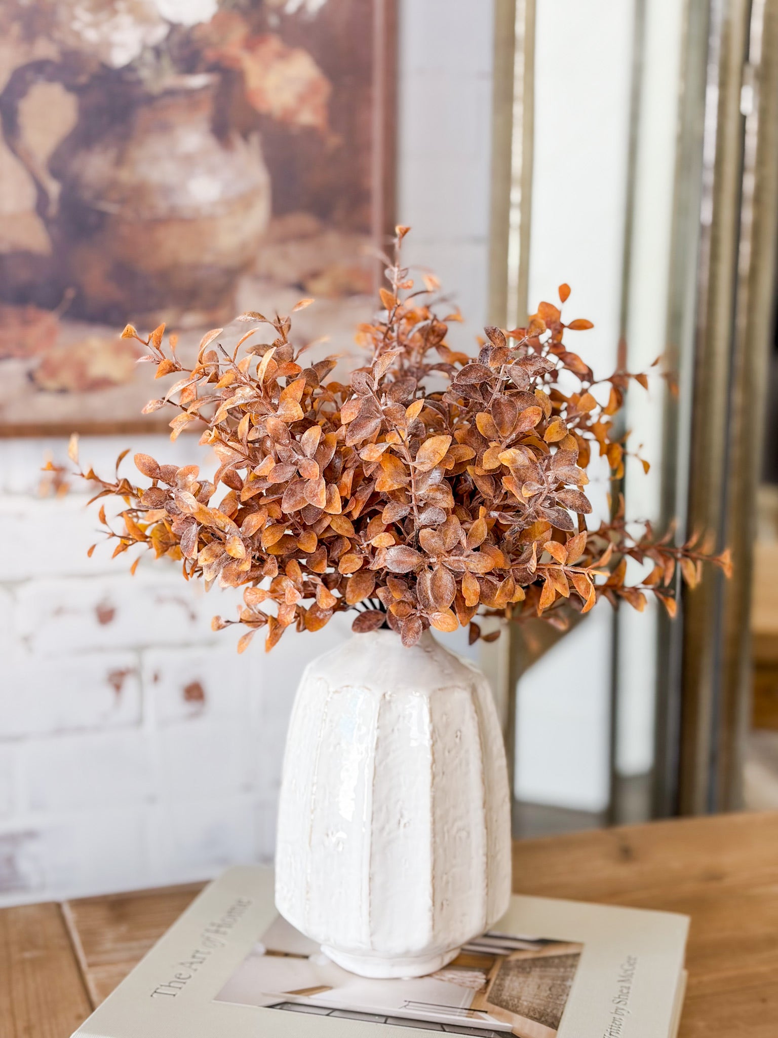 13" Brown Tea Leaf Bush