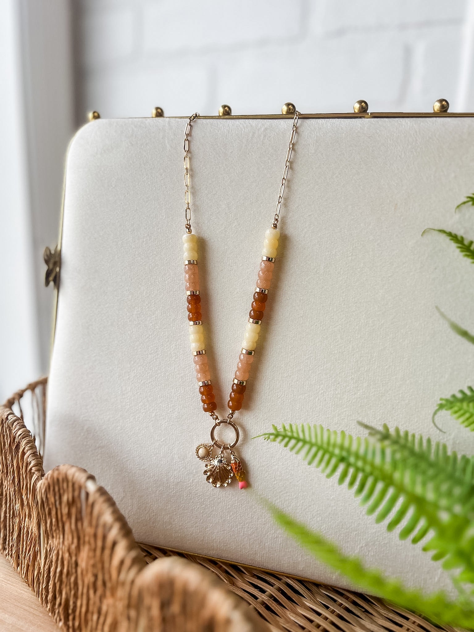 Sealife Charms Beaded Chain Necklace