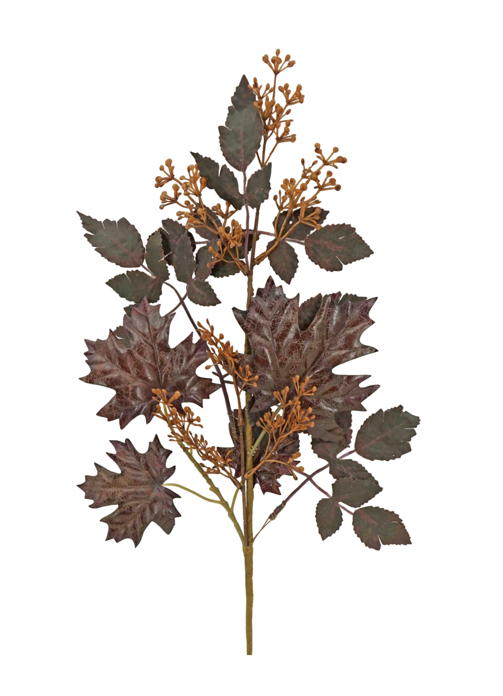 22" Mini Berry Fall Leaf Spray