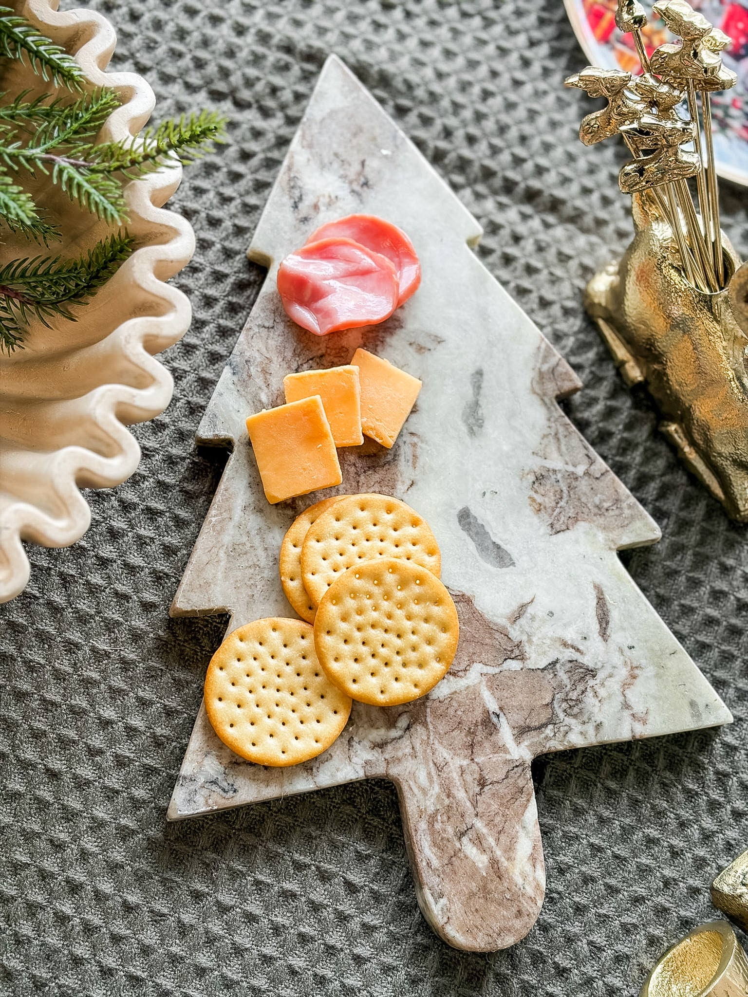 Marble Tree Shaped Serving Board | 12x7"