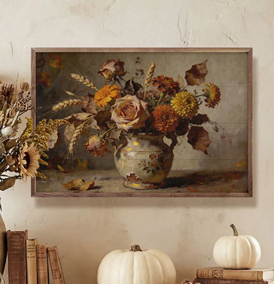 Autumn Rose And Wildflower Arrangement | 24x16