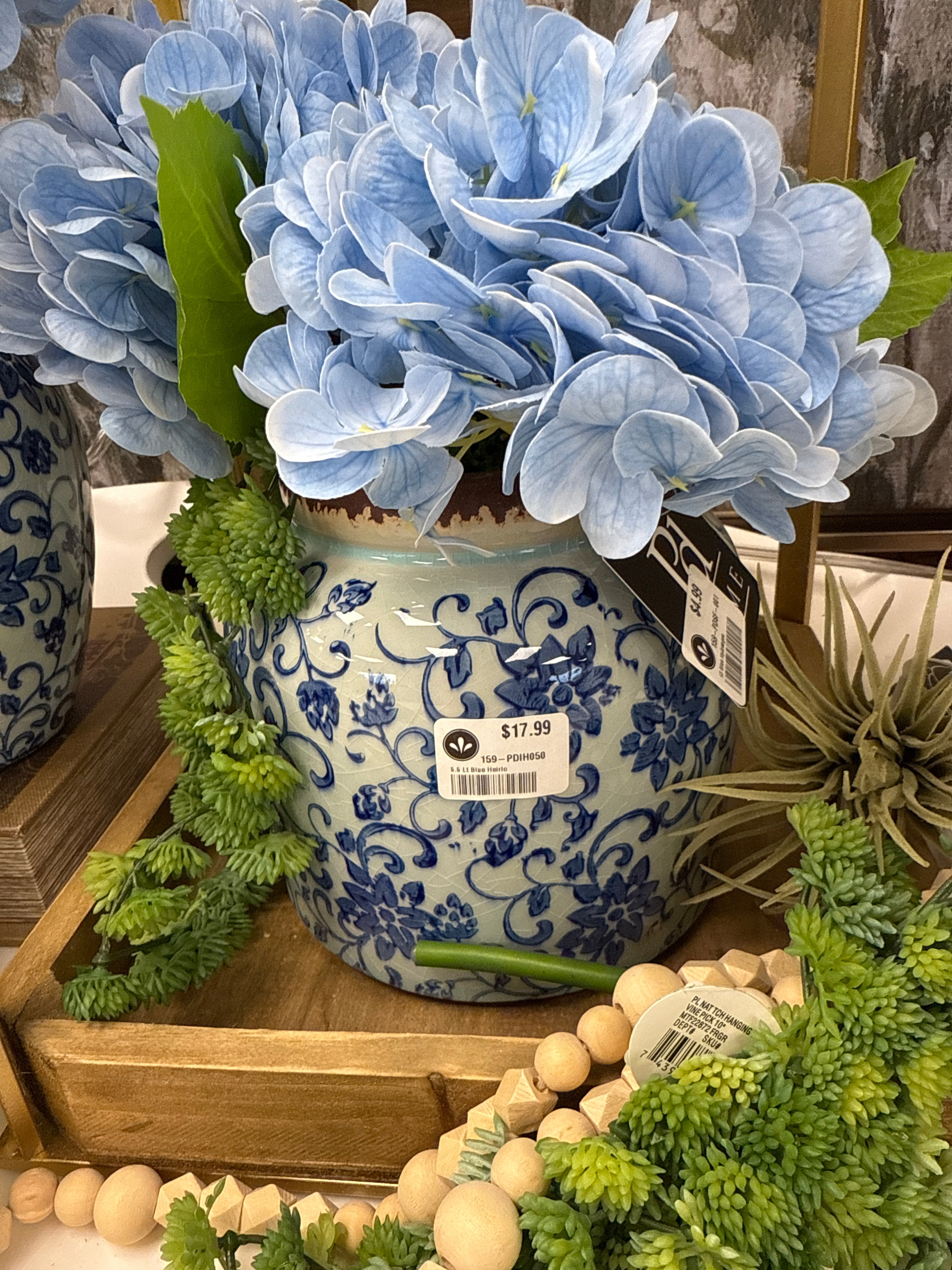 6" Blue Heirloom Garden Pot FINAL SALE