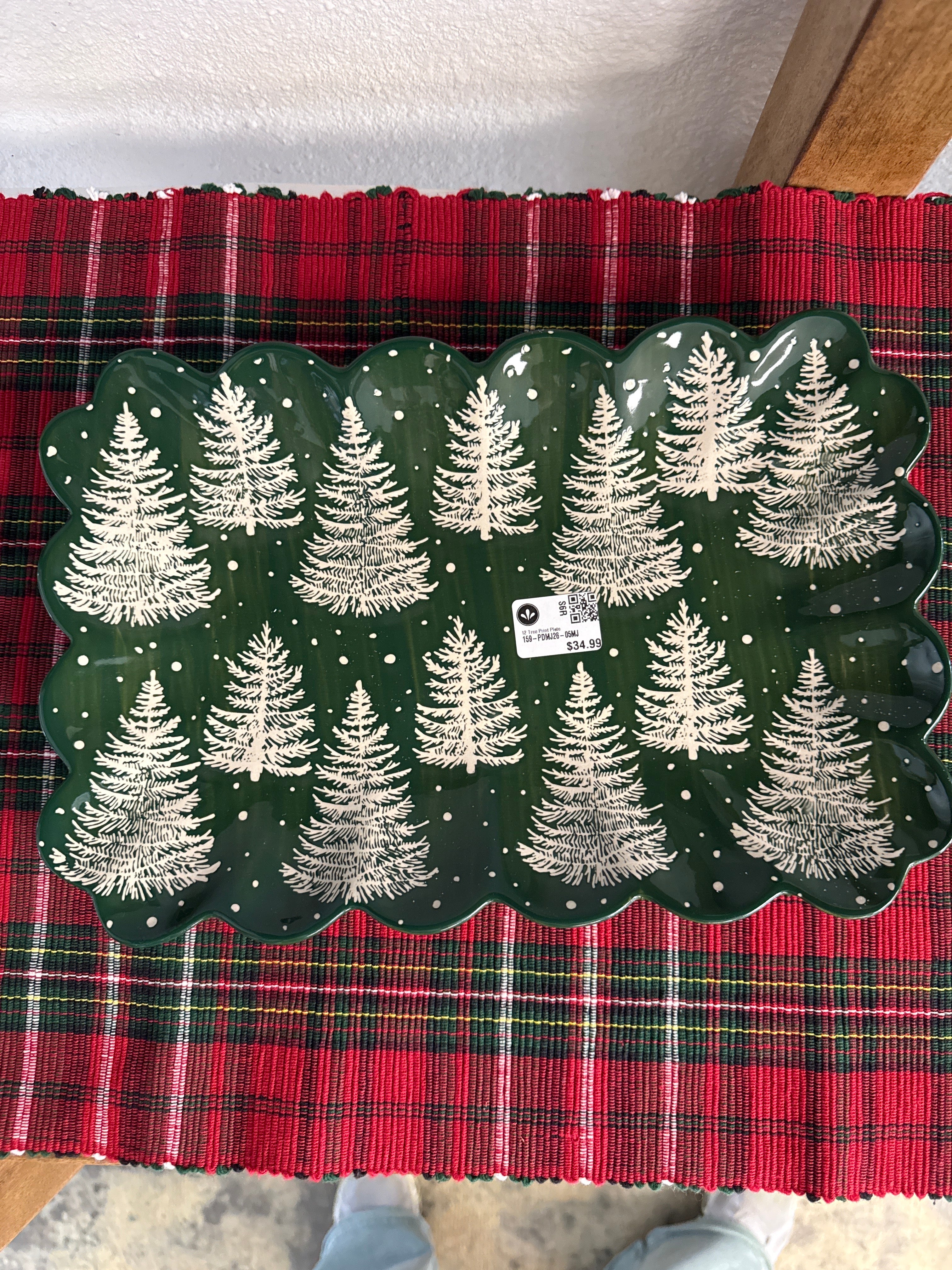 12" Tree Print Platter
