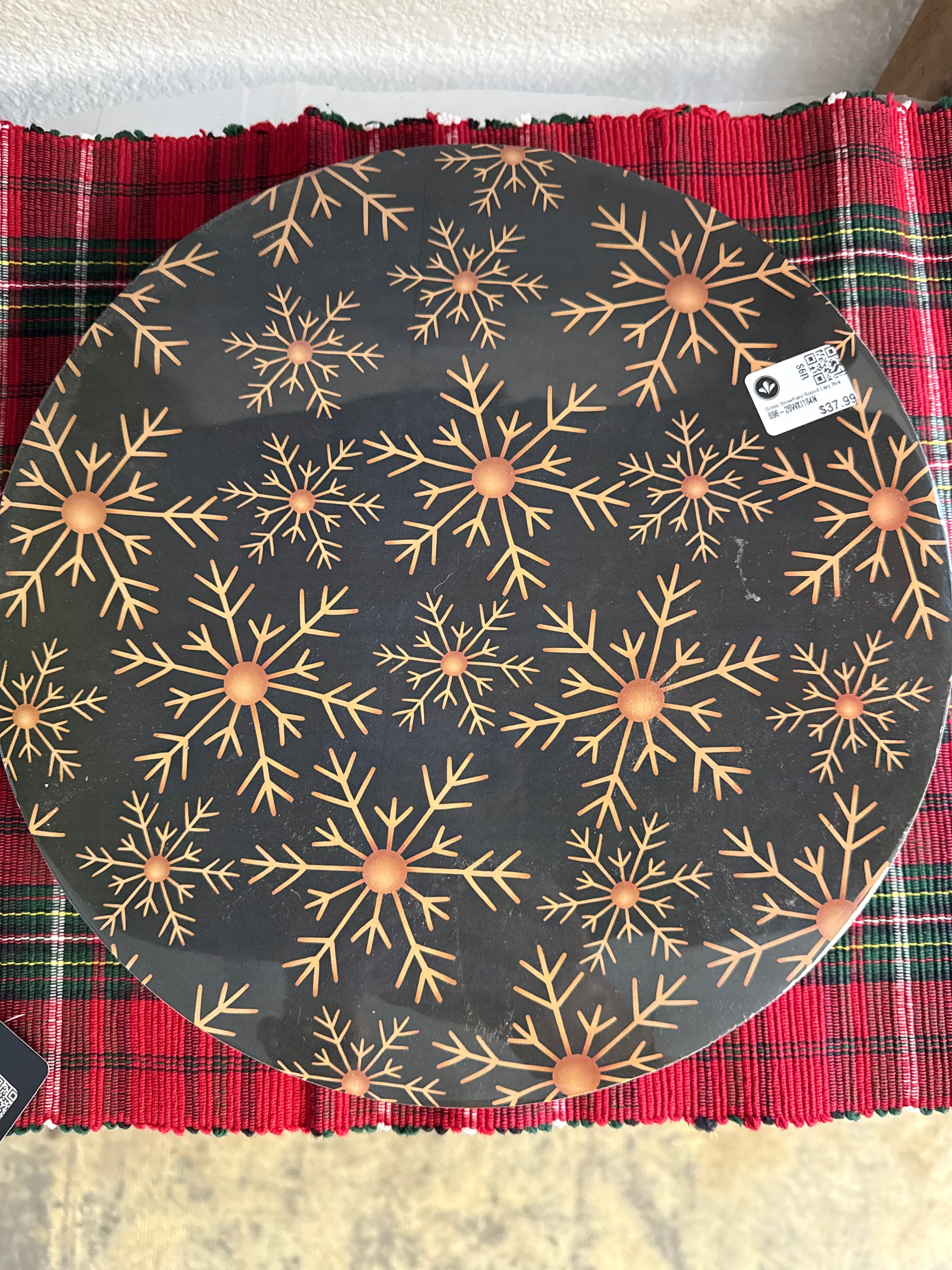 Snowflake Lazy Susan Tray