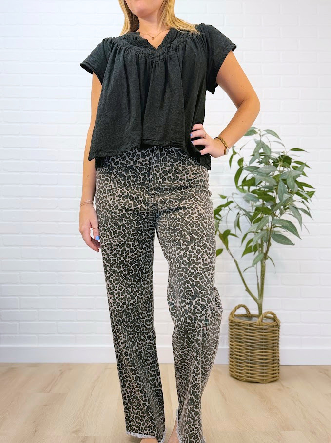 Leopard Print Denim