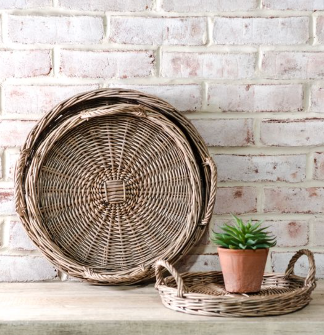 Round Willow Tray
