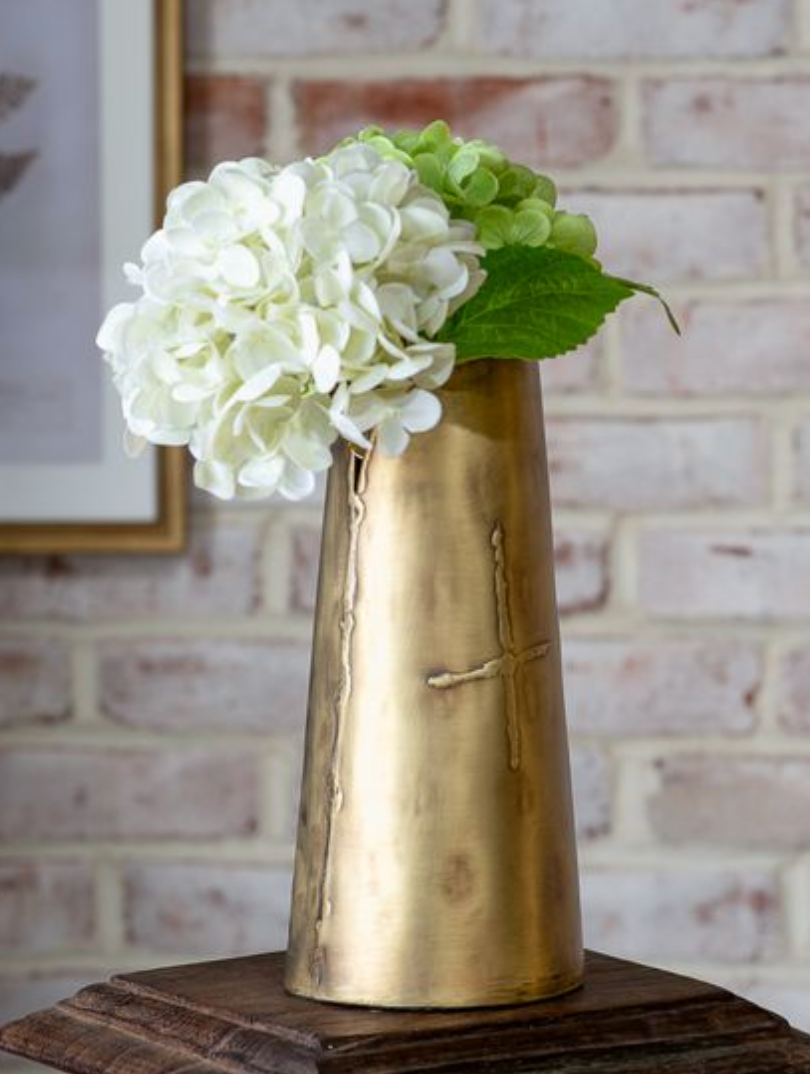 10" Antique Brass Vase