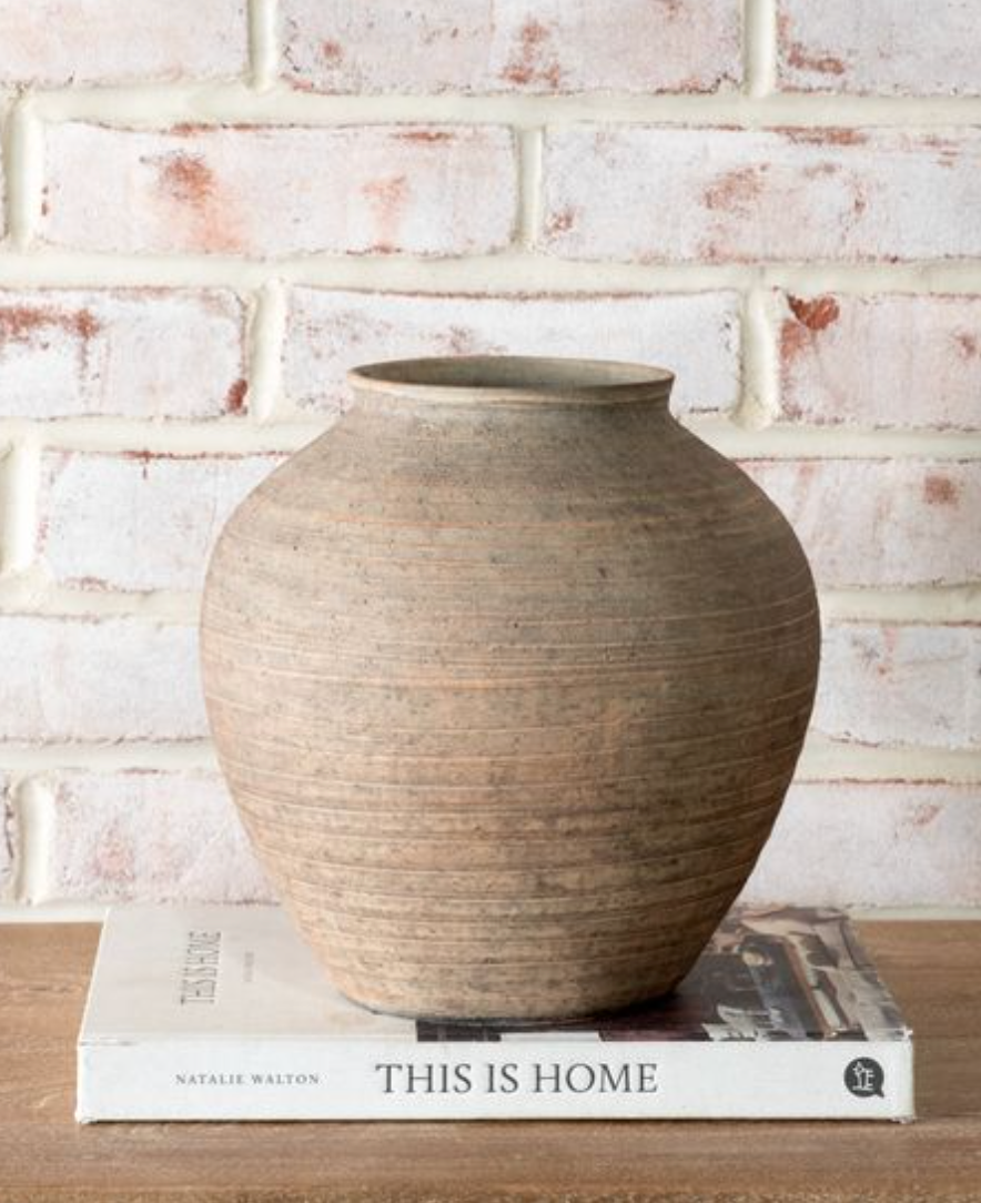 9" Natural Ceramic Plum Vase