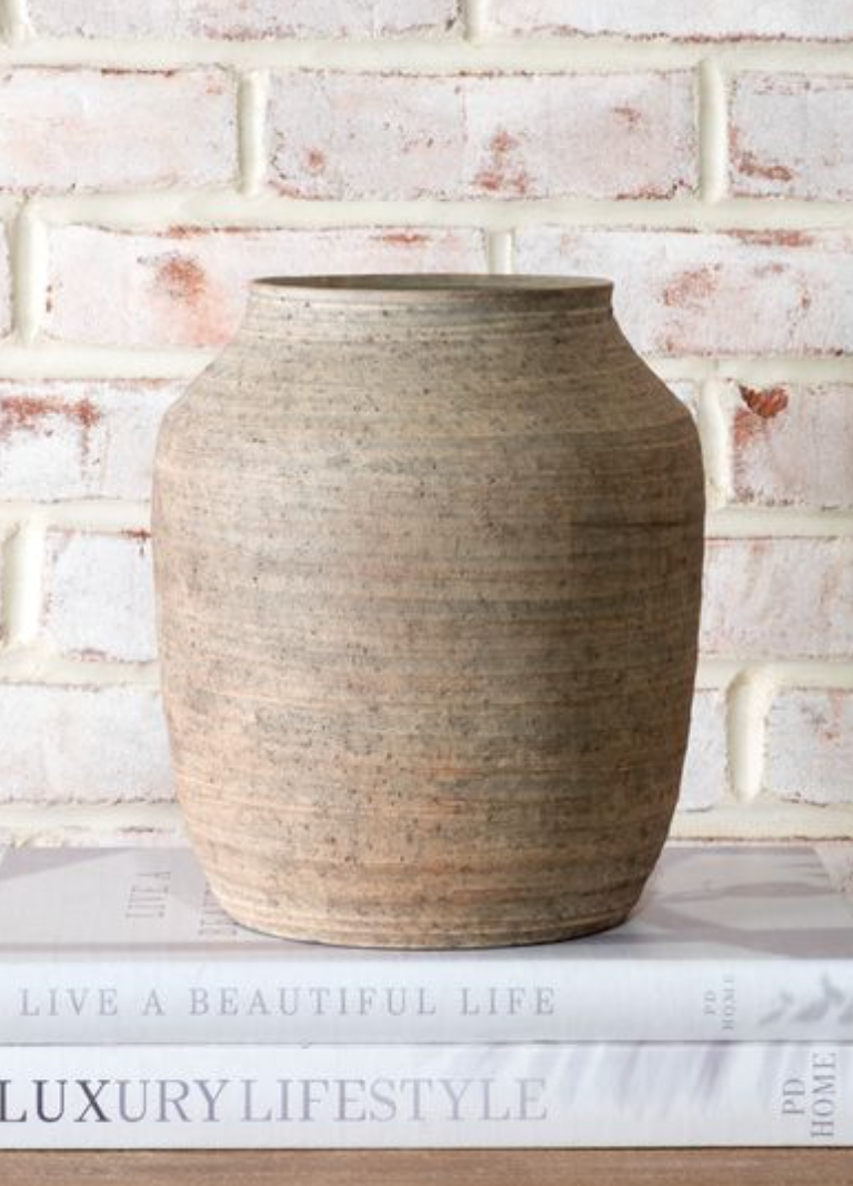 9.6 Natural Stripe Ceramic Vase