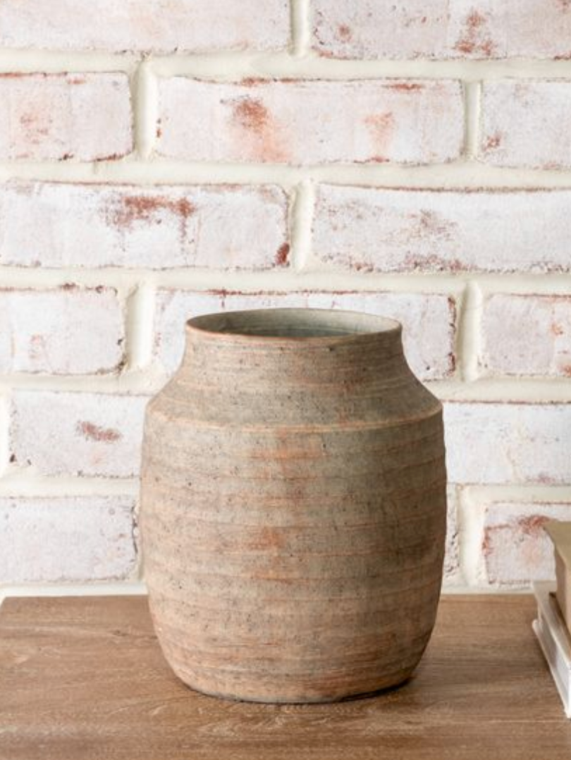8 Natural Stripe Ceramic Vase