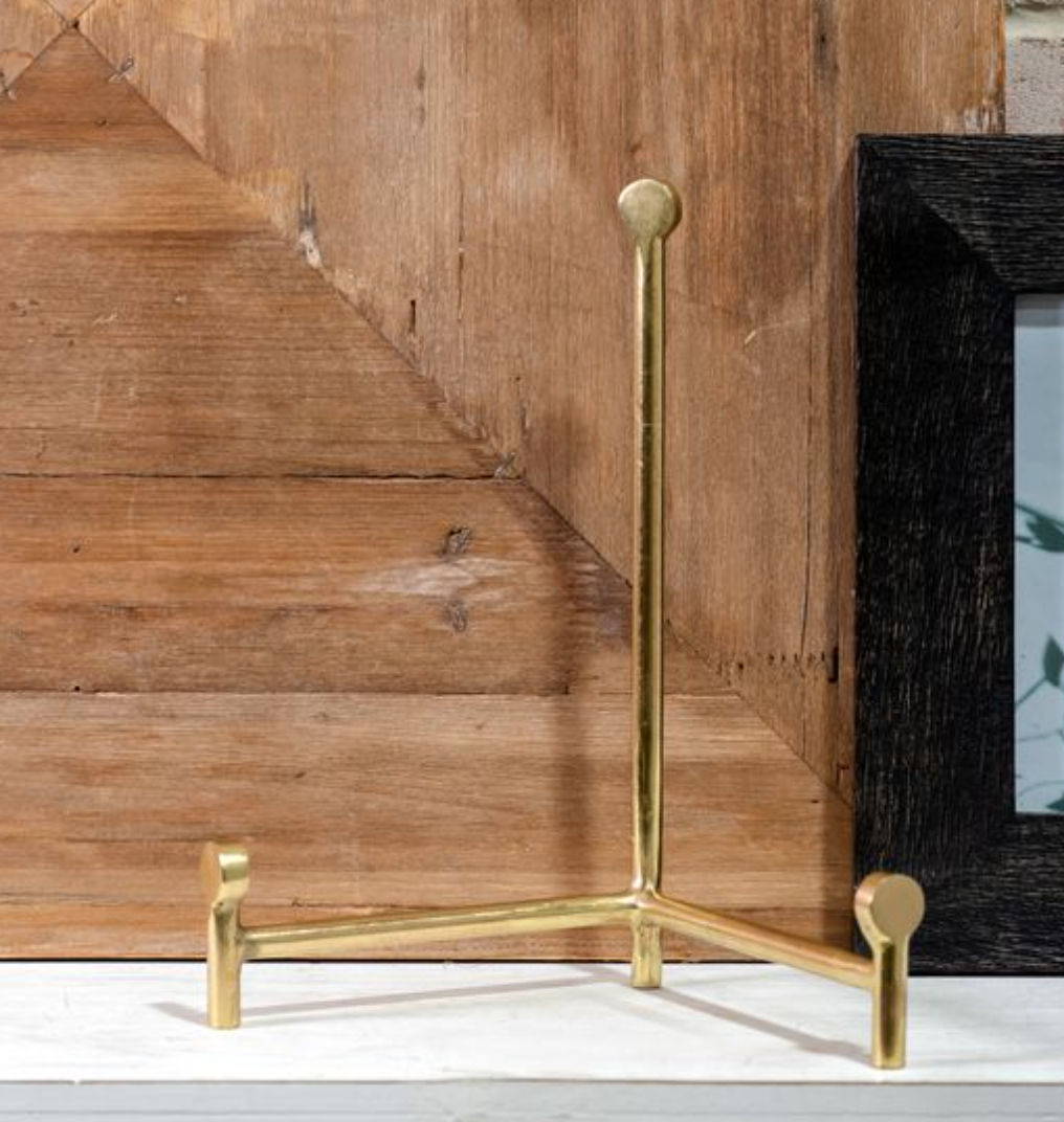 10" Brass Straight Back Easel