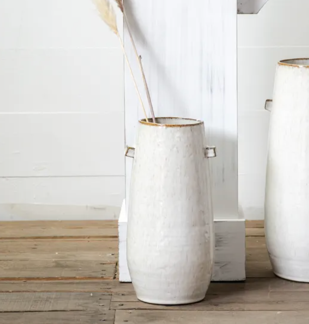 12" Milkhouse Ceramic Handle Vase