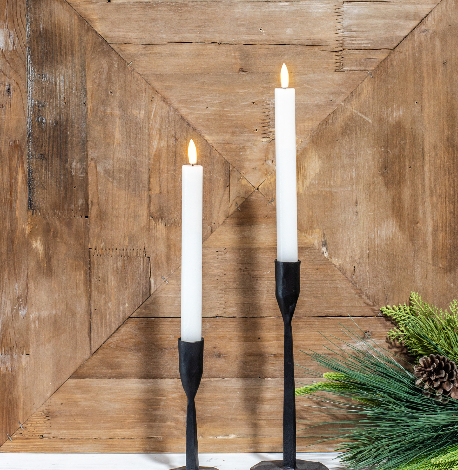 (2) Piece LED Taper Candle Set