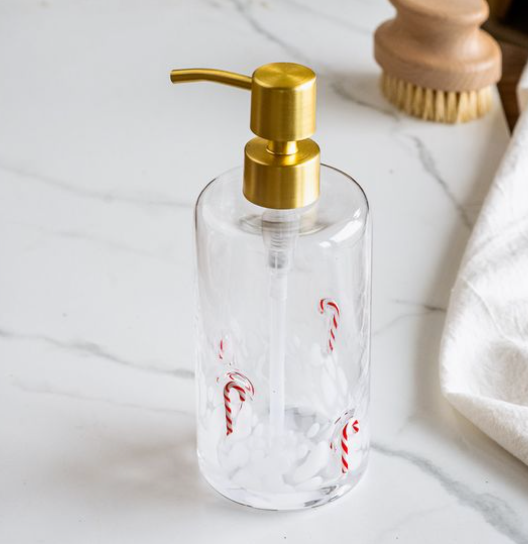 8" Candy Glass Soap Pump