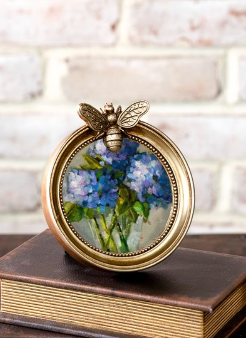 3.5" Antique Gold Bee Photo Frame