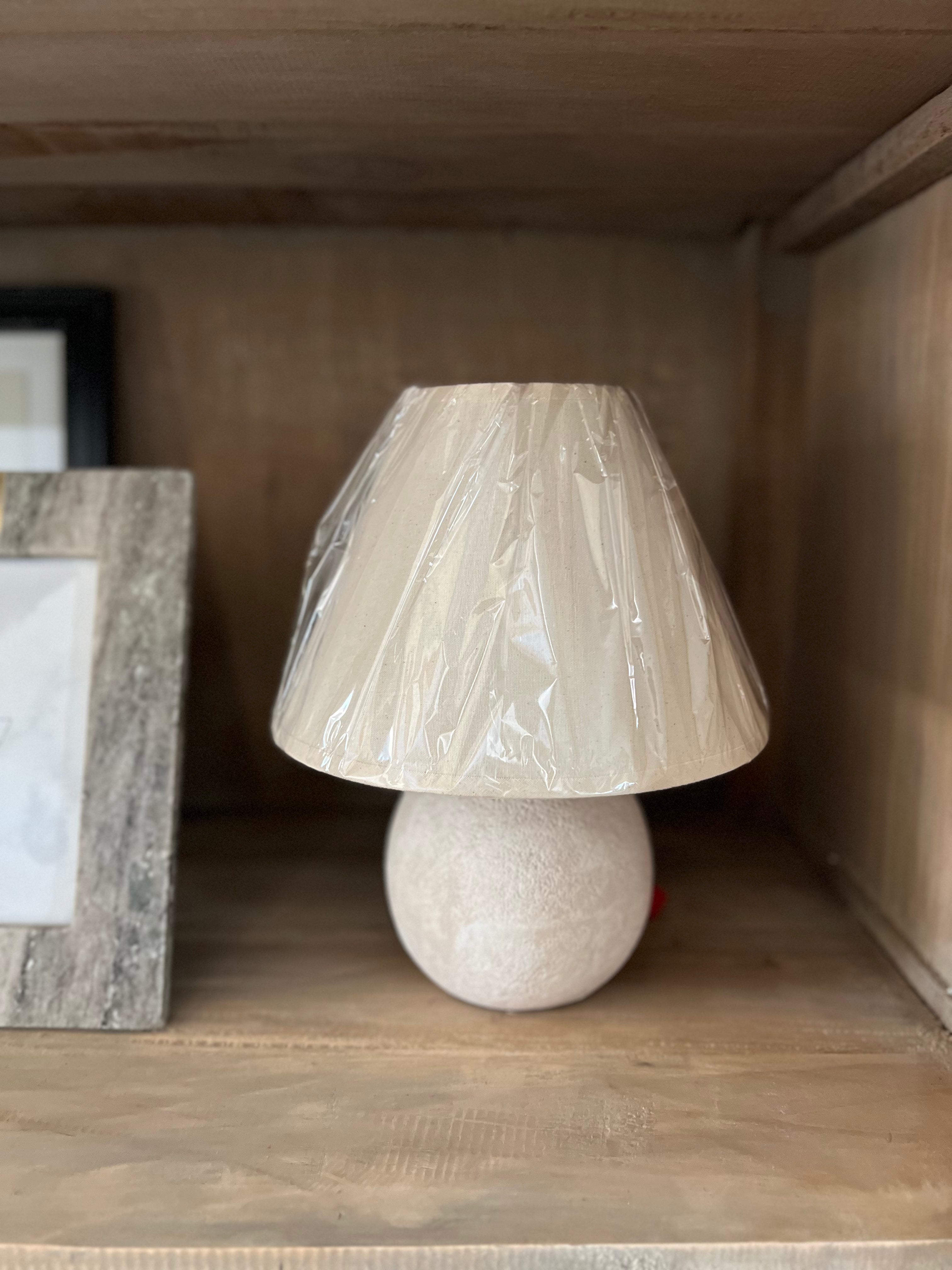 10.8 Rough White Ceramic Lamp