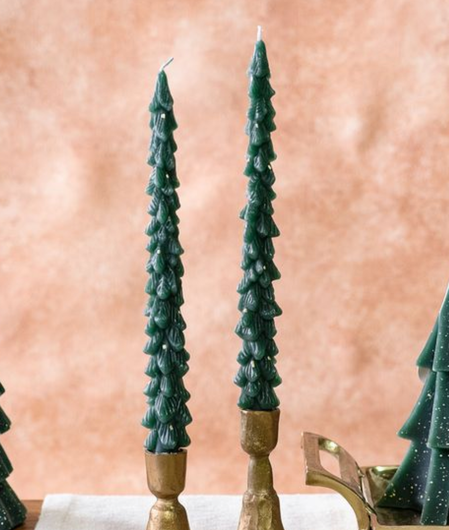 10" Pine Tree Taper Candles