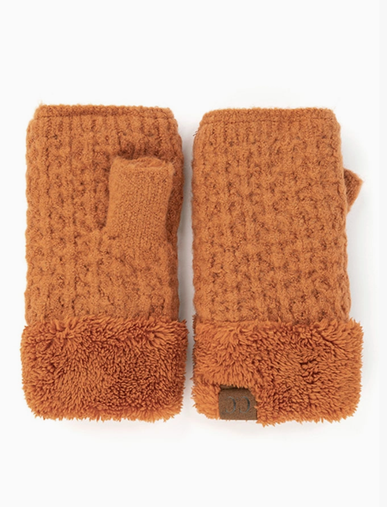 C.C. Smocking Pattern Fingerless Gloves