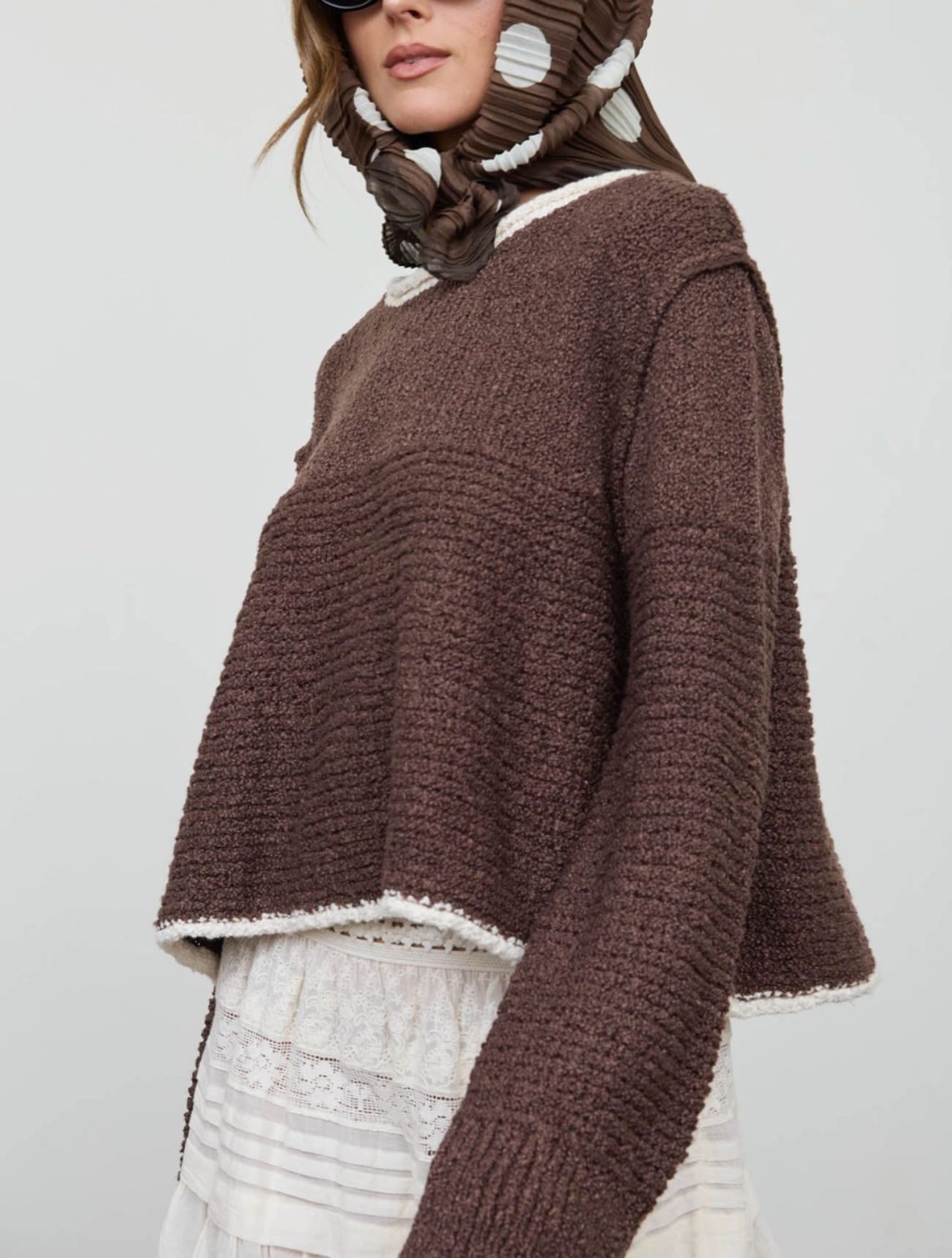 Long Sleeve Trim Sweater