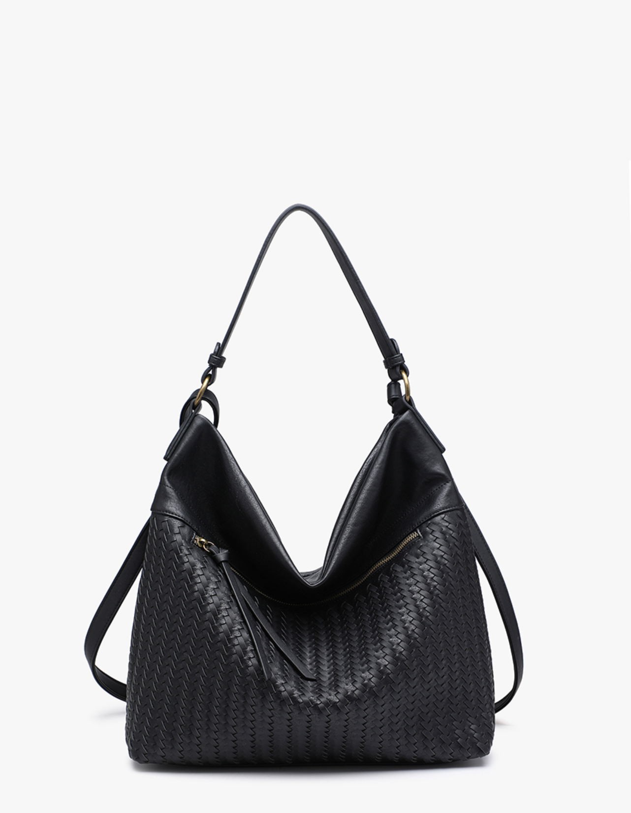 Alaya Woven Hobo - Black