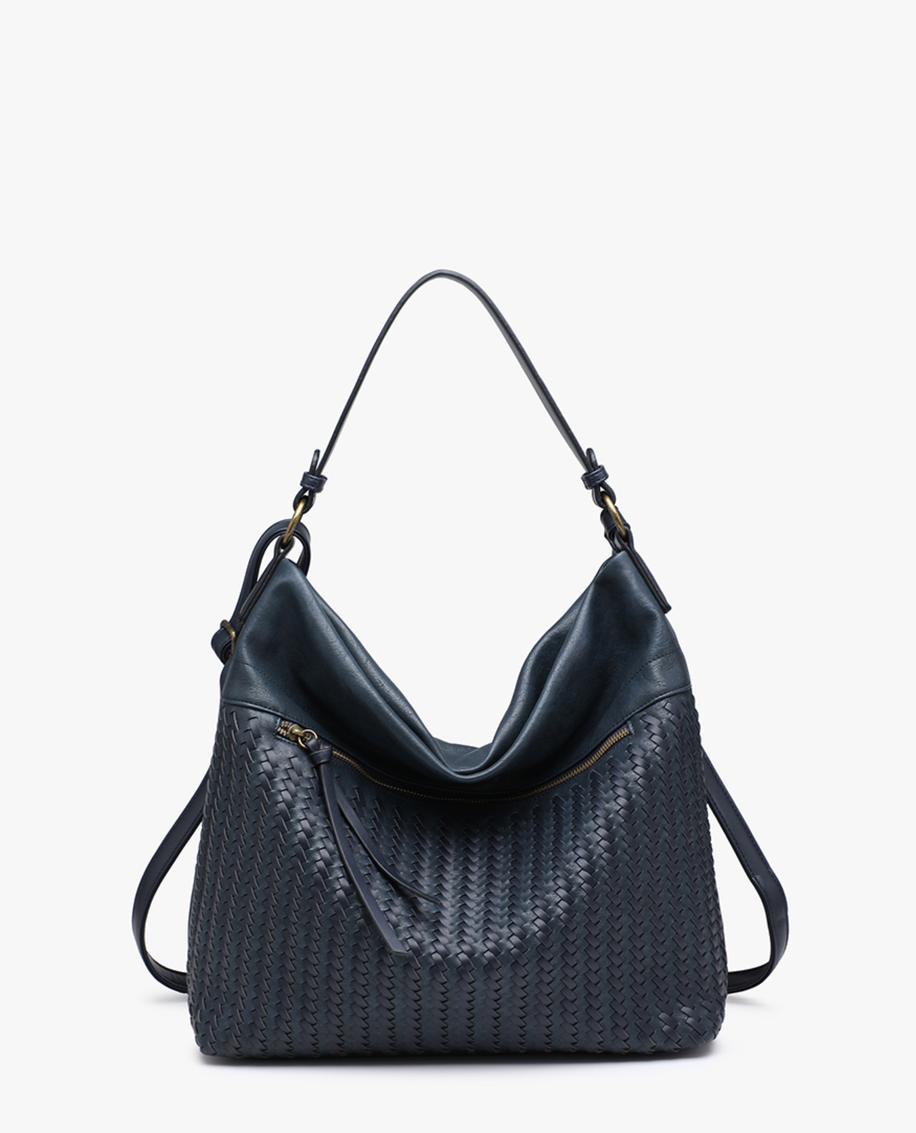 Alaya Woven Hobo - Navy
