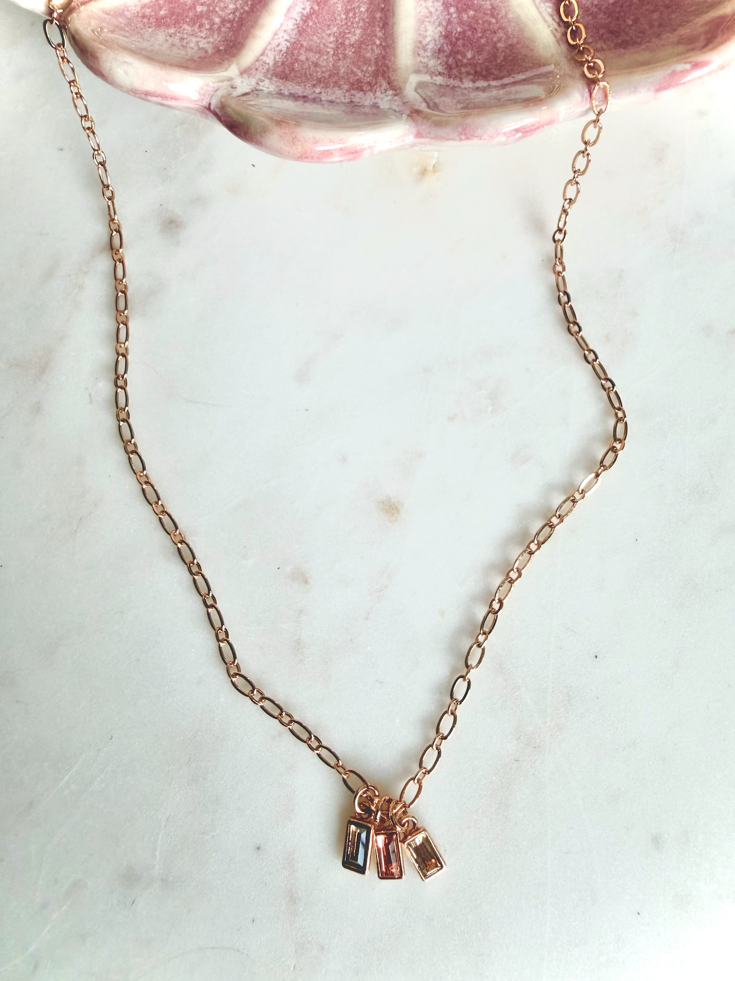 Tri Gemstone Necklace