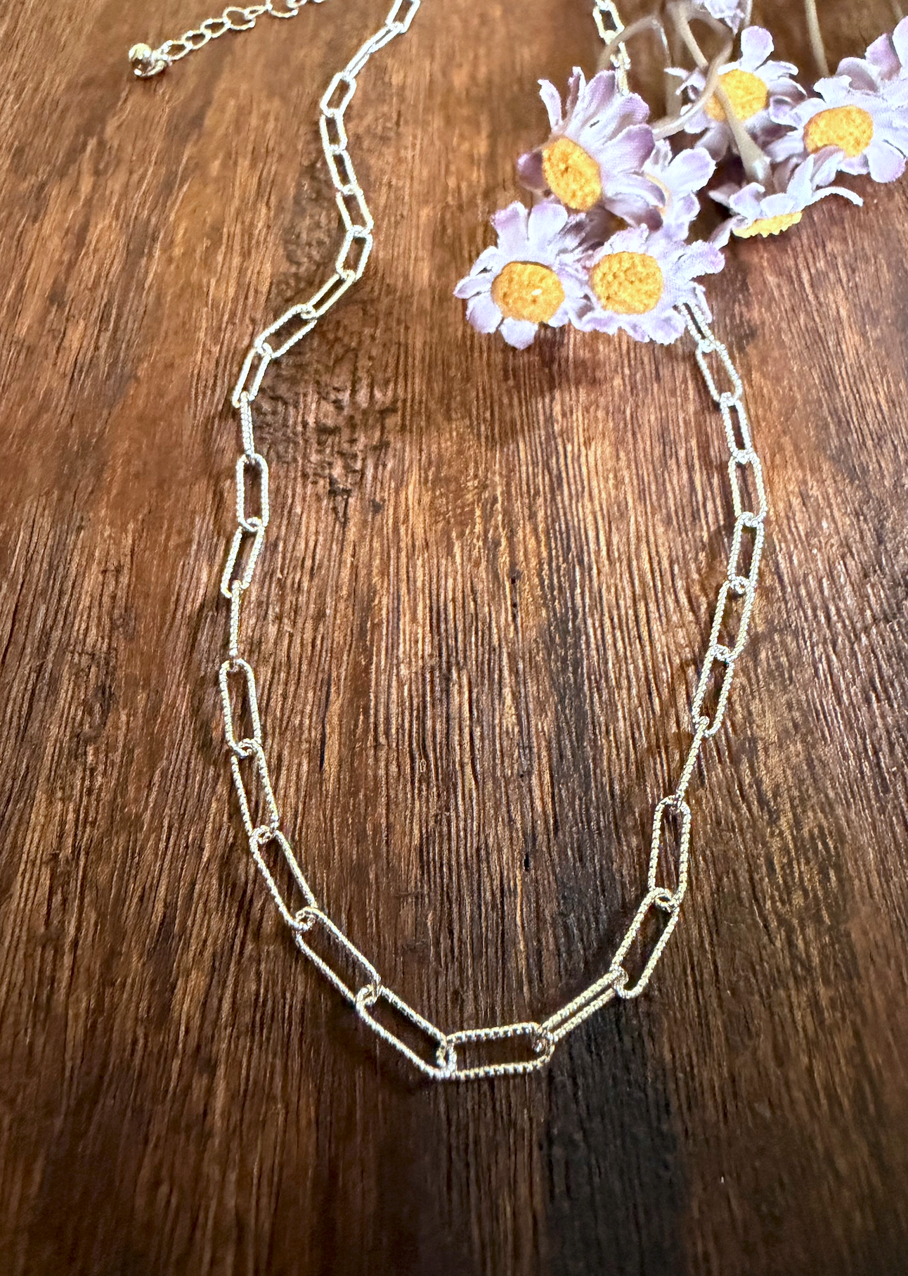Silver Paperclip Necklace