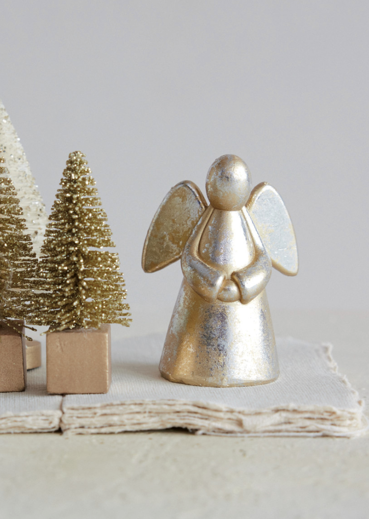 3" Gold Brush Resin Angel