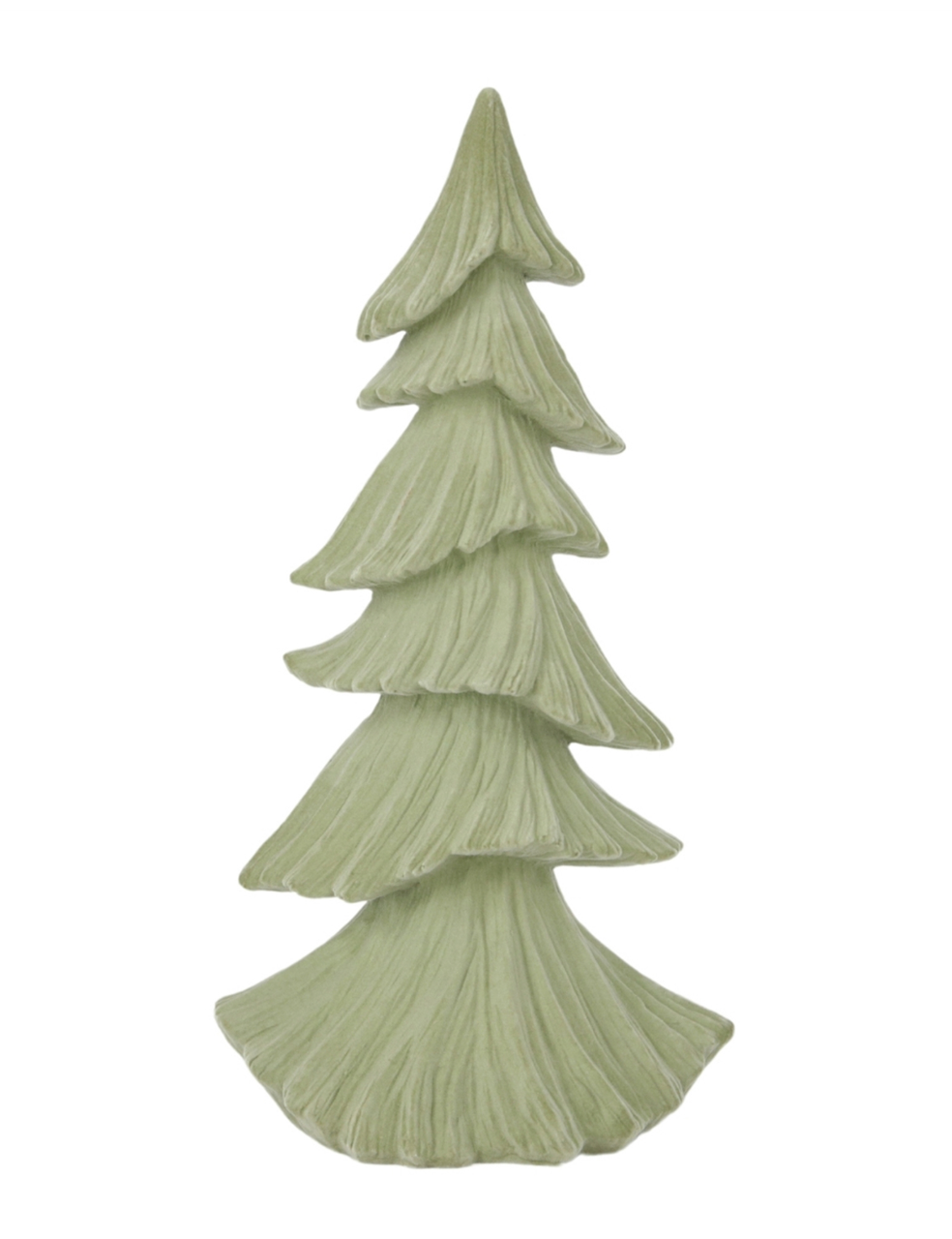13" Velvet Green Layered Resin Tree
