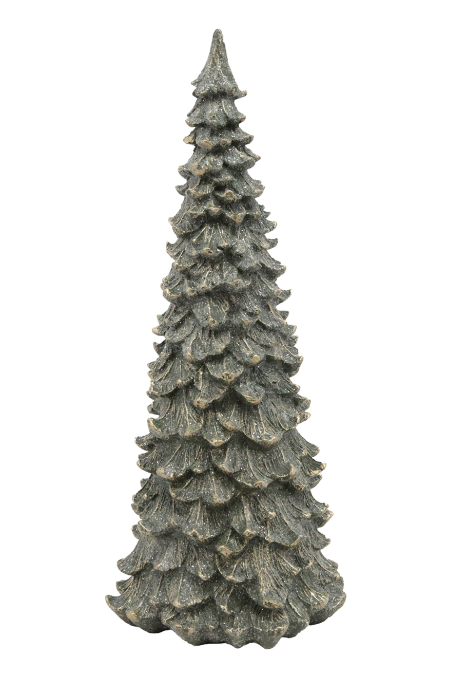 12" Sage Resin Christmas Tree