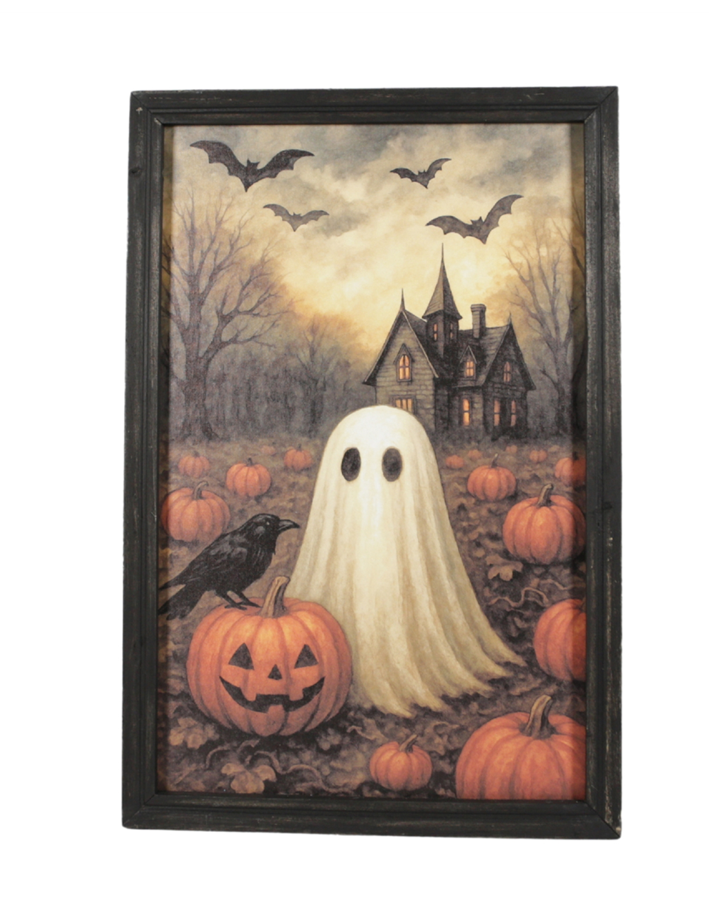 Ghost, House, + Pumpkin Frame