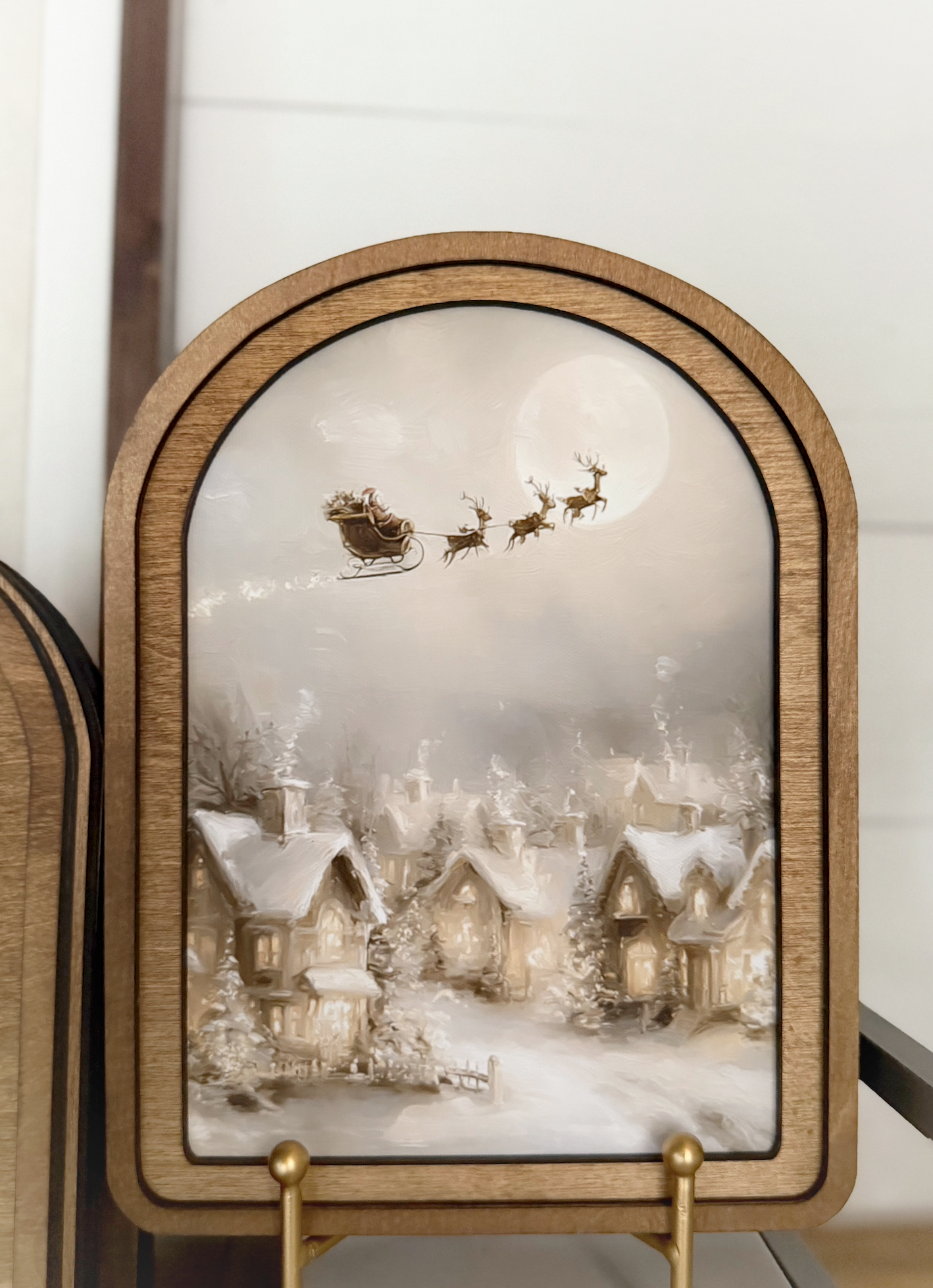 8" Arch Flying Sleigh Print