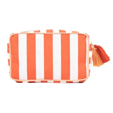 Orange/White Cosmetic Bag