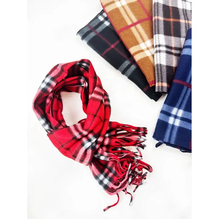 Classic Plaid Fringe Scarf