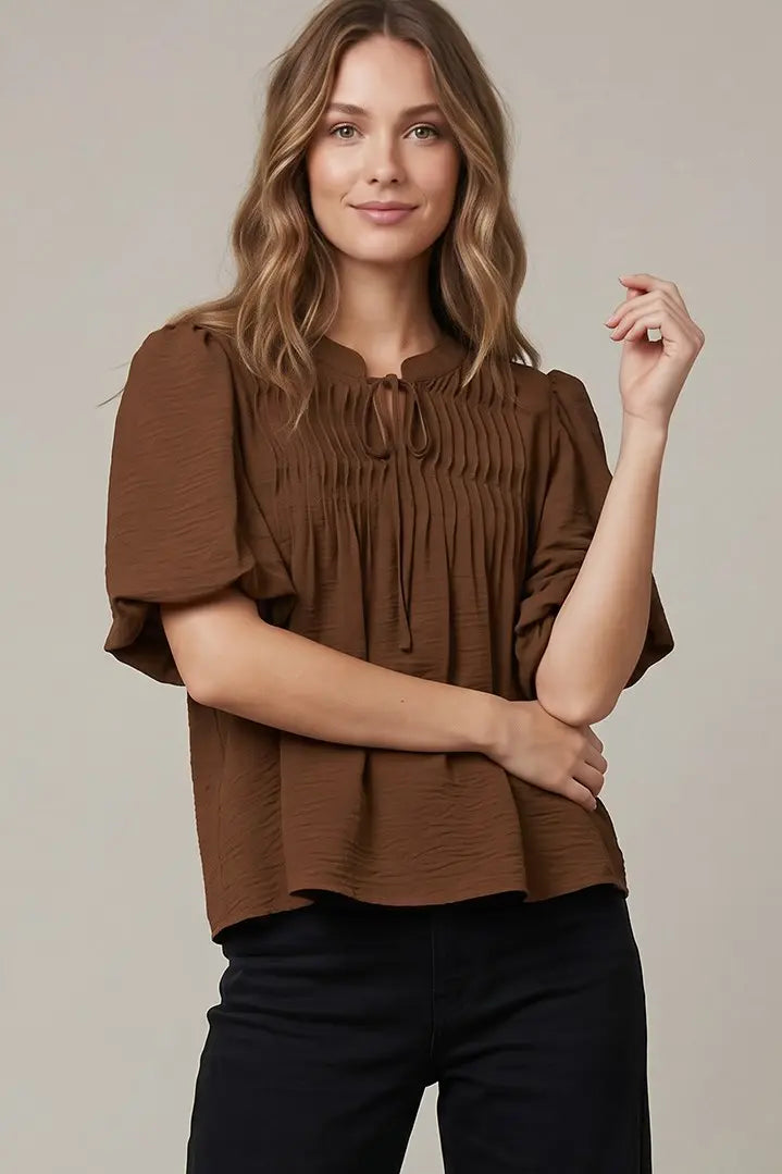 Neck Tied Woven Top
