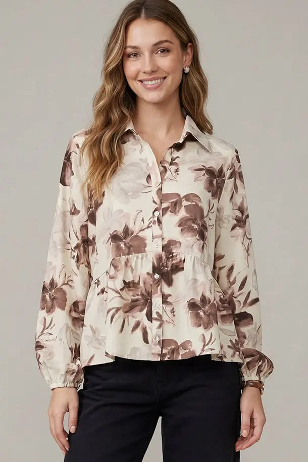 Collared Button Down Top